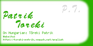 patrik toreki business card